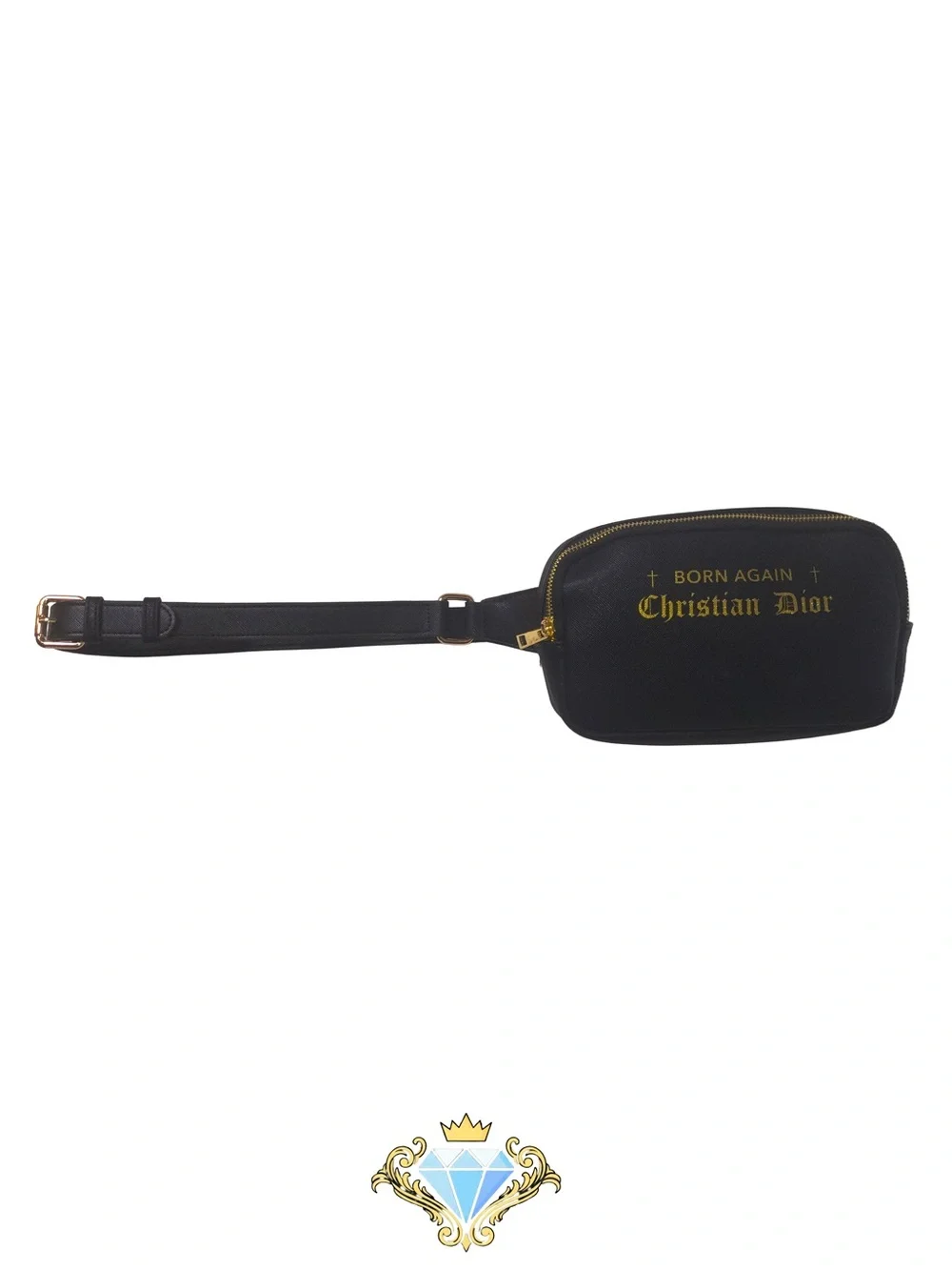 Los Angeles Trading Co. Born Again Christian Dior Parody Belt Bag Black